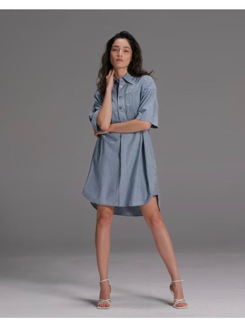 G Star Shirt Dress 2.0, Navy, Medium